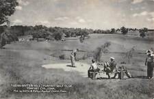 POMFRET, CT ~ GOLFER TEEING OFF AT CLUB'S 9TH HOLE, COLLOTYPE PUB 1930-40s      picture