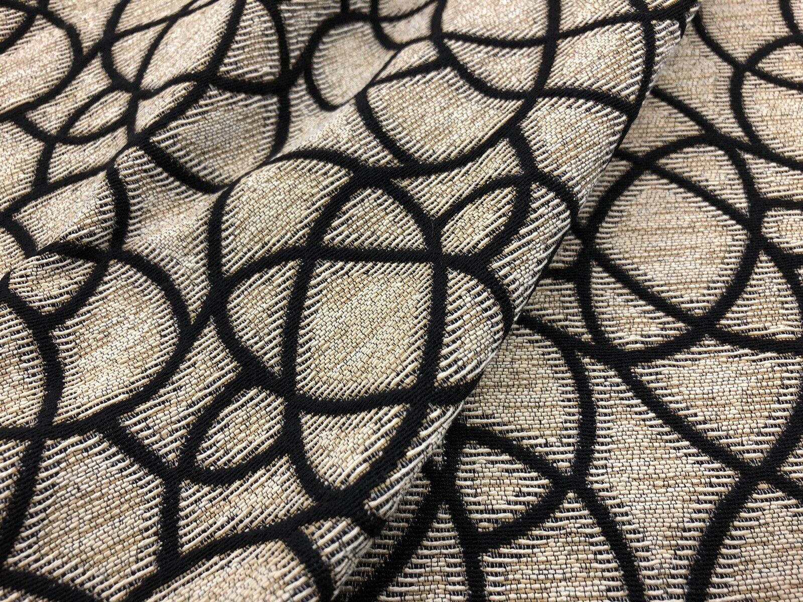 Pollack Modern Geometric Uphol Fabric- Choreography Salt Pepper 23 yds 2409/03