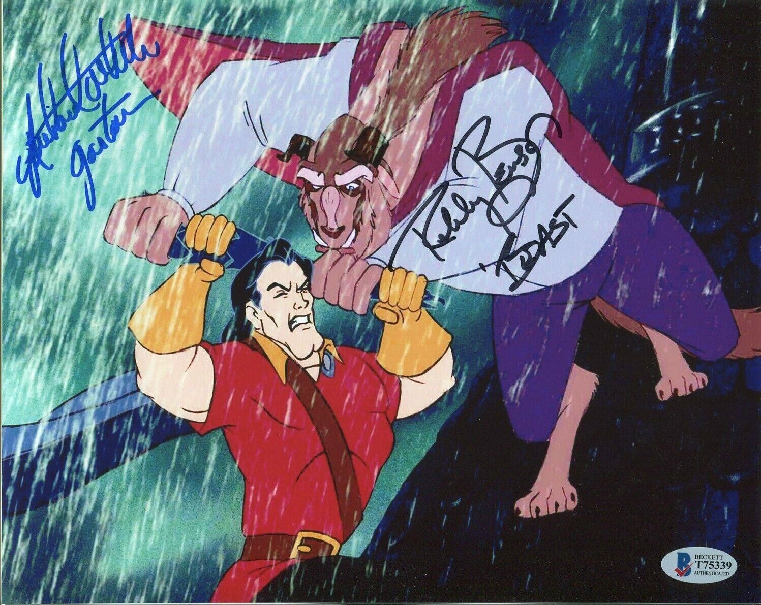 Richard White & Robby Benson Beauty And The Beast Signed Autograph Photo BAS