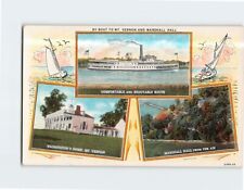 Postcard By Boat to Mt. Vernon & Marshall Hall Virginia USA picture