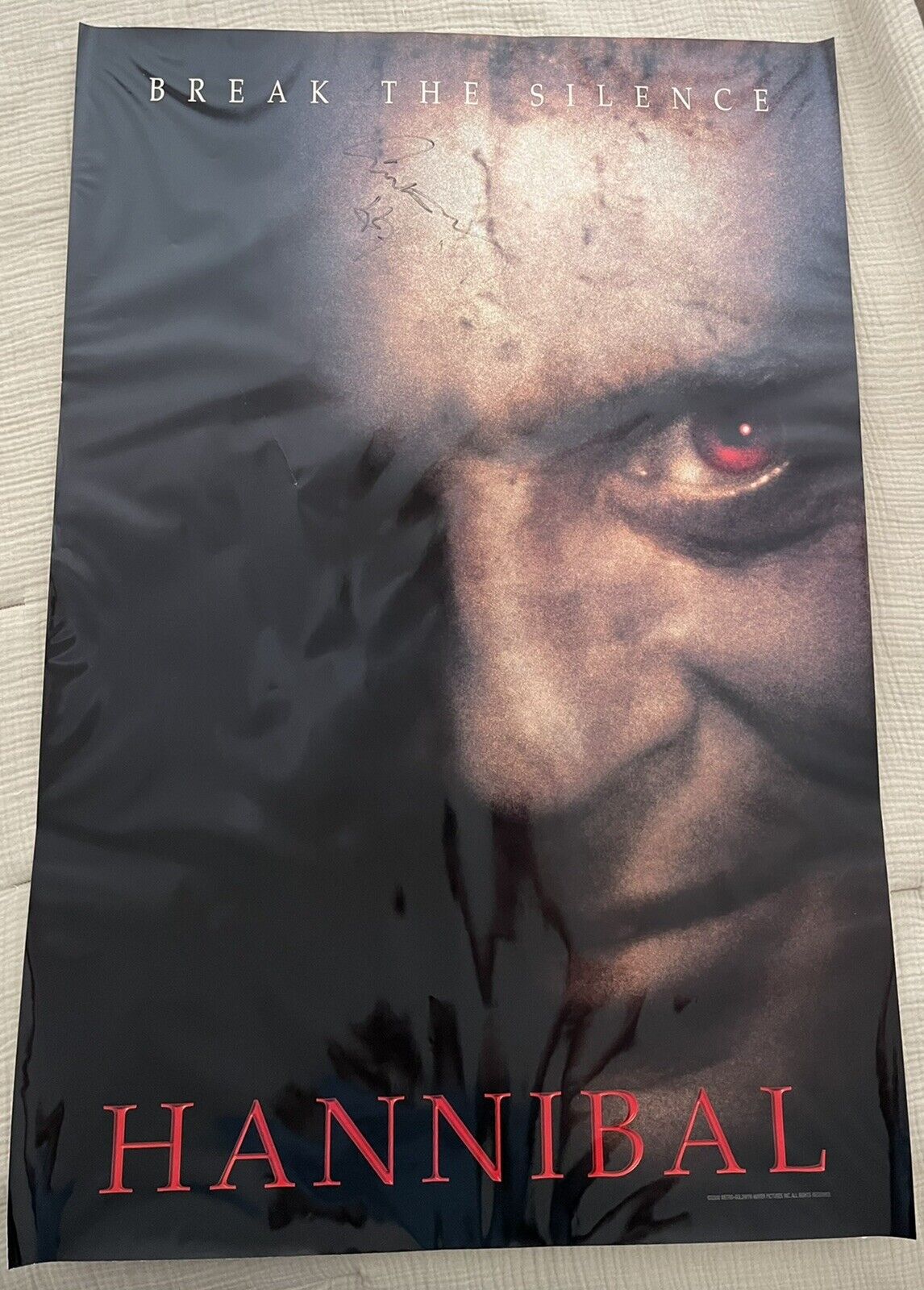 Anthony Hopkins Signed Autograph Hannibal Full Size Movie Poster