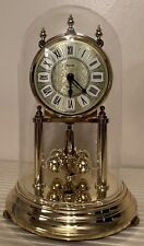 Vintage Kundo Quartz Clock West Germany Glass Dome Rotating Pendulum Desk 9” picture
