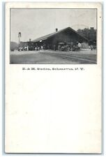 1908 D & H Station Depot Schenevus Vergennes New York NY Antique Postcard picture