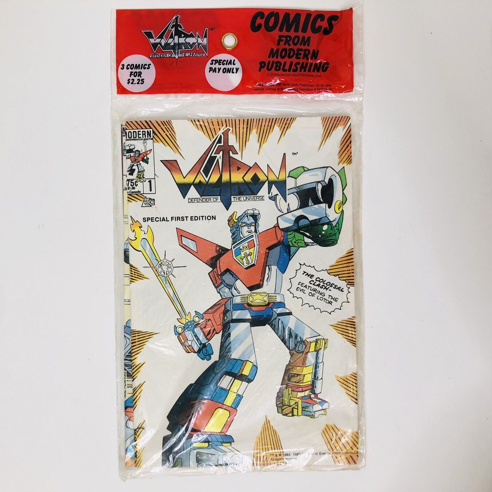 Voltron Defender Of The Universe Comic Book #1 #2 #3 1985 1st Appearance Sealed