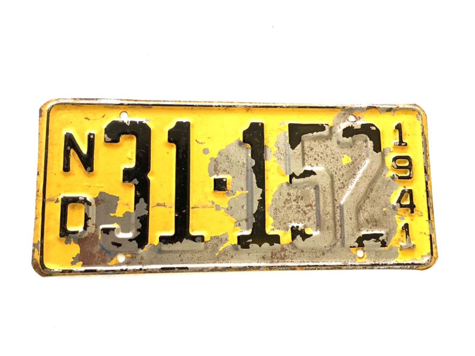 1941 North Dakota License Plate Original