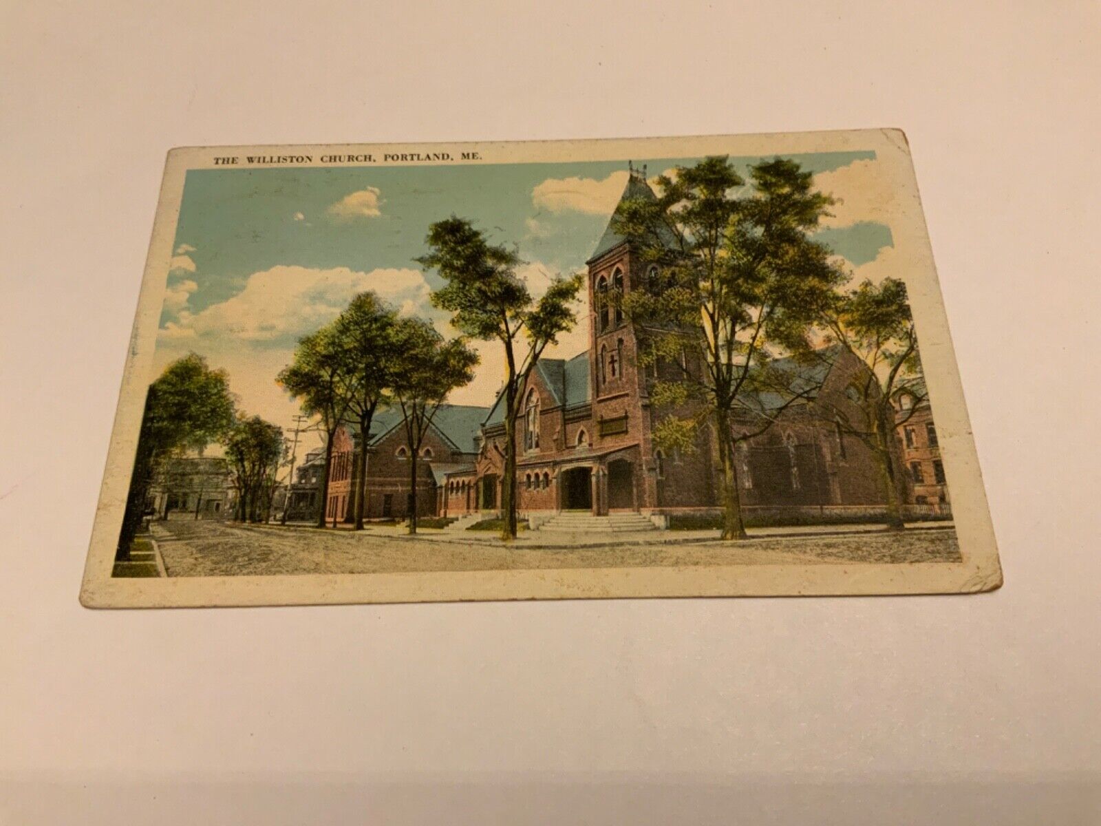 Portland, Maine ~ The Williston Church - 1920s Stamped Antique  Postcard