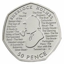 2019 Sherlock Holmes Fifty Pence Coin Scarce 50p Coin Rare 50p picture