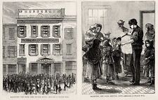 YOUNG MENS CHRISTIAN ASSOCIATION YMCA, 69 LUDLOW MANHATTAN FEEDING THE POOR 1868 picture