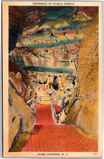 Postcard NY Howe Caverns Entrance to Titan's Temple picture