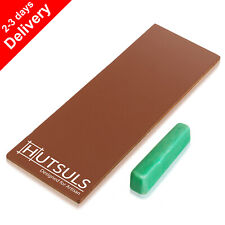 HUTSULS Brown Leather Strop Green Honing Compound Stropping Kit Knife Sharpener picture