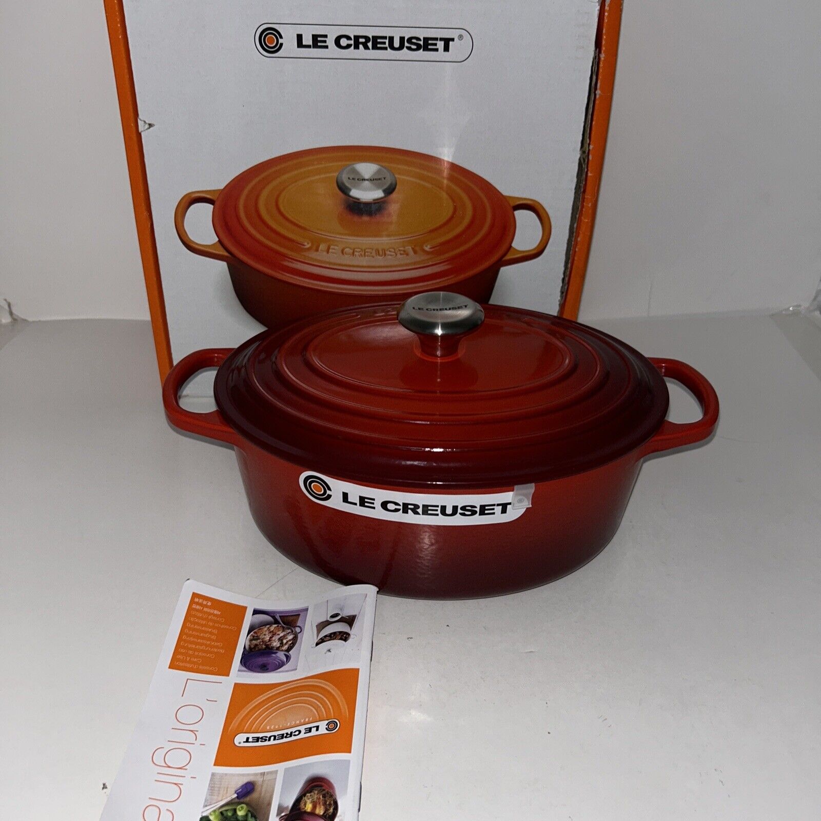 Le Creuset Signature Oval Cast Iron 2.75 Quart Oven, Cerise Red - NEW 