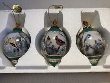 1999 3 Bradford Editions Heirloom Porcelain Bird Ornaments by Lena Liu w/ Tags picture