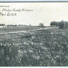 1911 Rolla MO Phelps County Fair Ground Photo Postcard WT Denison Real Estate A8 picture