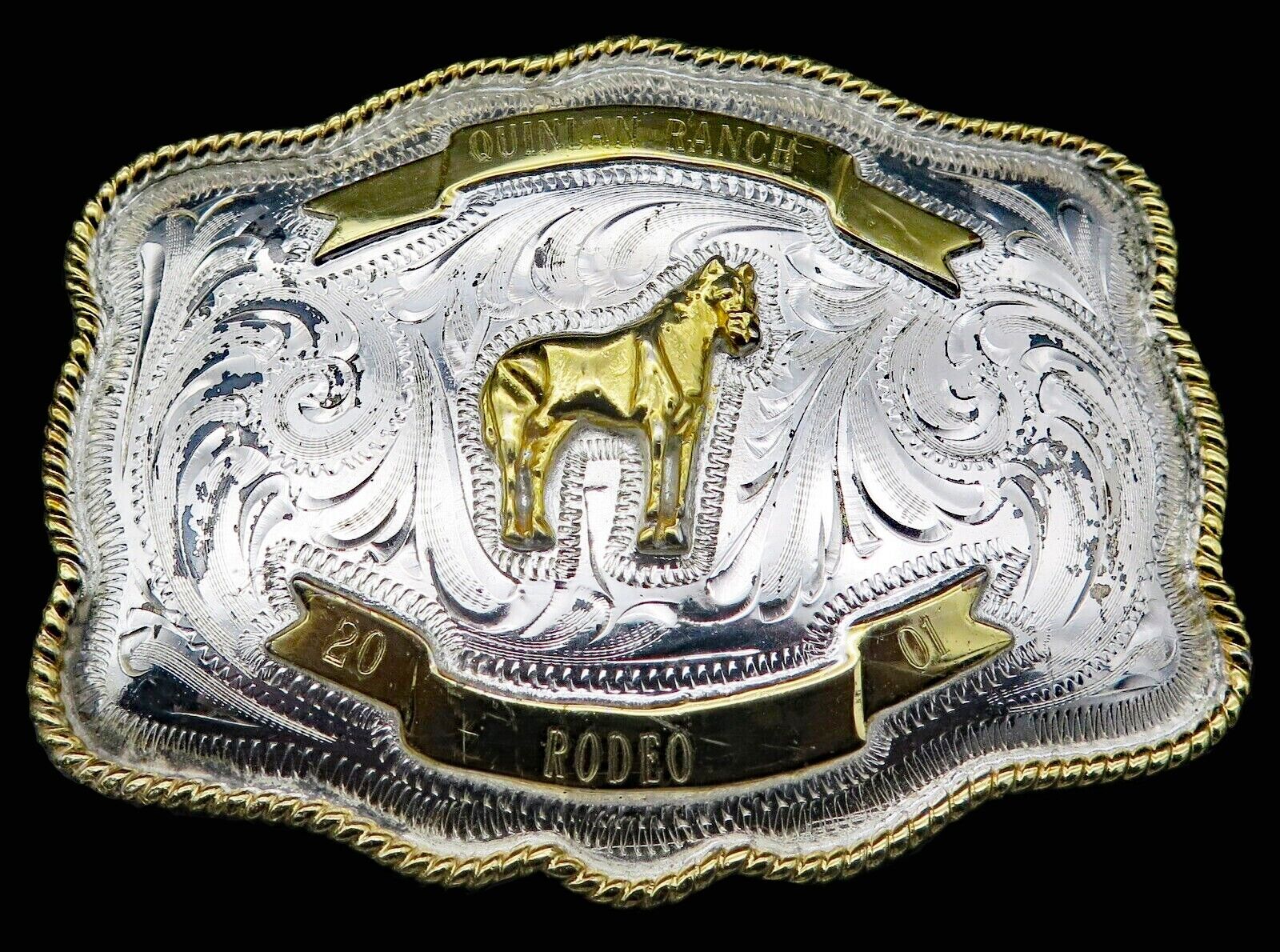 Quinlan Ranch Rodeo Cowboy Cowgirl Horse Belt Buckle