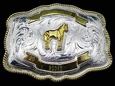 Quinlan Ranch Rodeo Cowboy Cowgirl Horse Belt Buckle picture