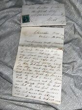 Antique 1877 Letter from Charleston West Virginia: Railroad Coming w/ good times picture