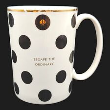Lenox Kate Spade Coffee Mug - 12oz Black White Polka Dot Inspirational Saying picture