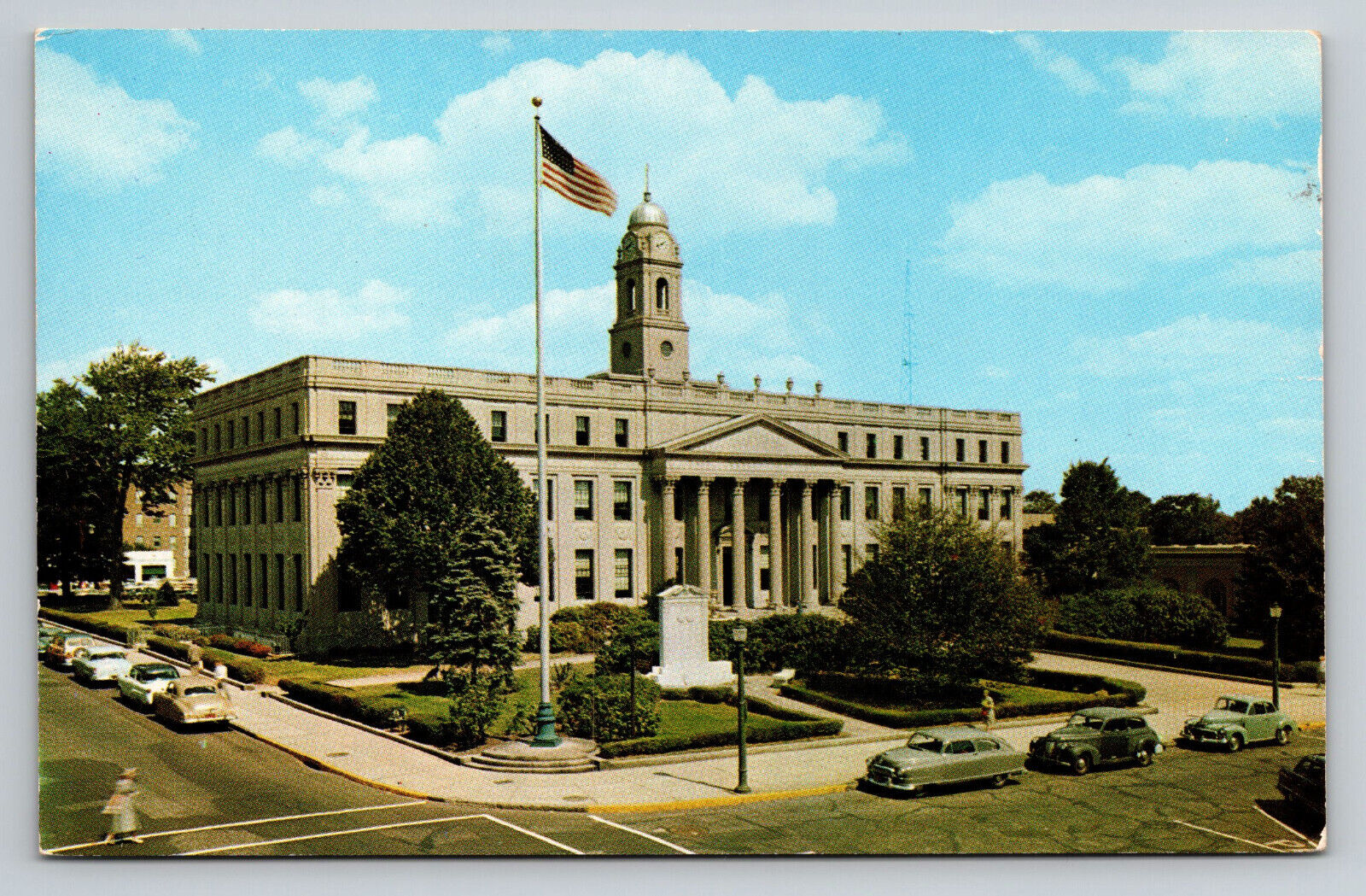 East Orange New Jersey Essex County City Hall Downtown 1950's NJ Postcard