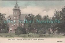 Middletown Conn CT - MIDDLE BUILDING AT STATE HOSPITAL - Postcard Insane Asylum picture