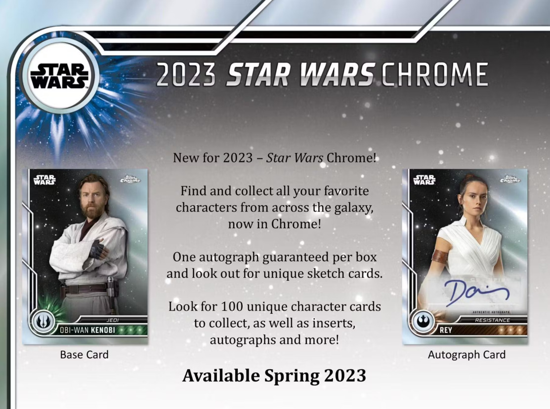 2023 Topps Star Wars Chrome Refractor Parallel Single - Complete Your Set