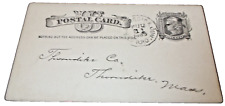 1885 RUTLAND RAILROAD ST. ALBANS & HOOSICK JUNCTION RPO VERGENNES VT POST CARD picture