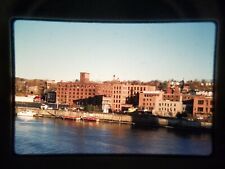 HD20 ORIGINAL SLIDE New York 35mm  HUDSON BROWN MORAN BREWING CANAL BOAT TROY NY picture