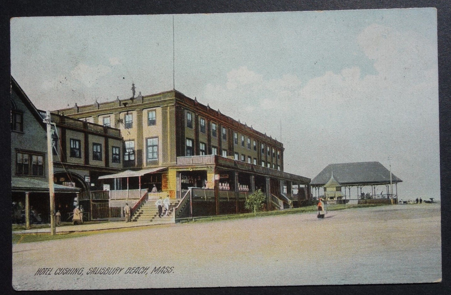 Hotel Cushing, Salisbury Beach MA Mass Rotograph postcard