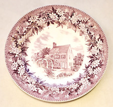 Wedgwood Scribner House New Albany Indiana Vintage Purple Red Plate picture