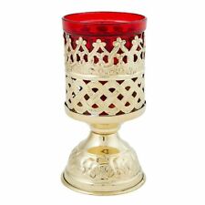 Sudbury Brass Weaved Design Sanctuary Light Candle Holder For Church, 5.5 In picture