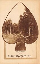 EAST RYEGATE Vermont postcard Greetings from spade shape forest picture