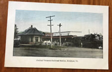 c1910 CENTRAL VERMONT RAILROAND STATION RICHFORD VT POSTCARD UNPOSTED picture