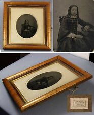 1858 WHOLE plate AMBROTYPE photograph young woman Pace + Mann of Tunbridge Wells picture