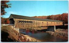 Postcard - Old Covered Bridge in West Dummerston, Vermont, USA picture
