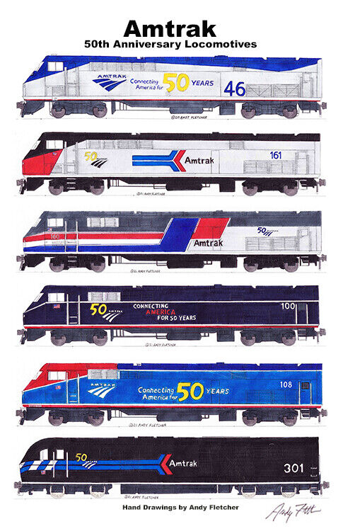 Amtrak 50th Anniversary Heritage Locomotives 11\