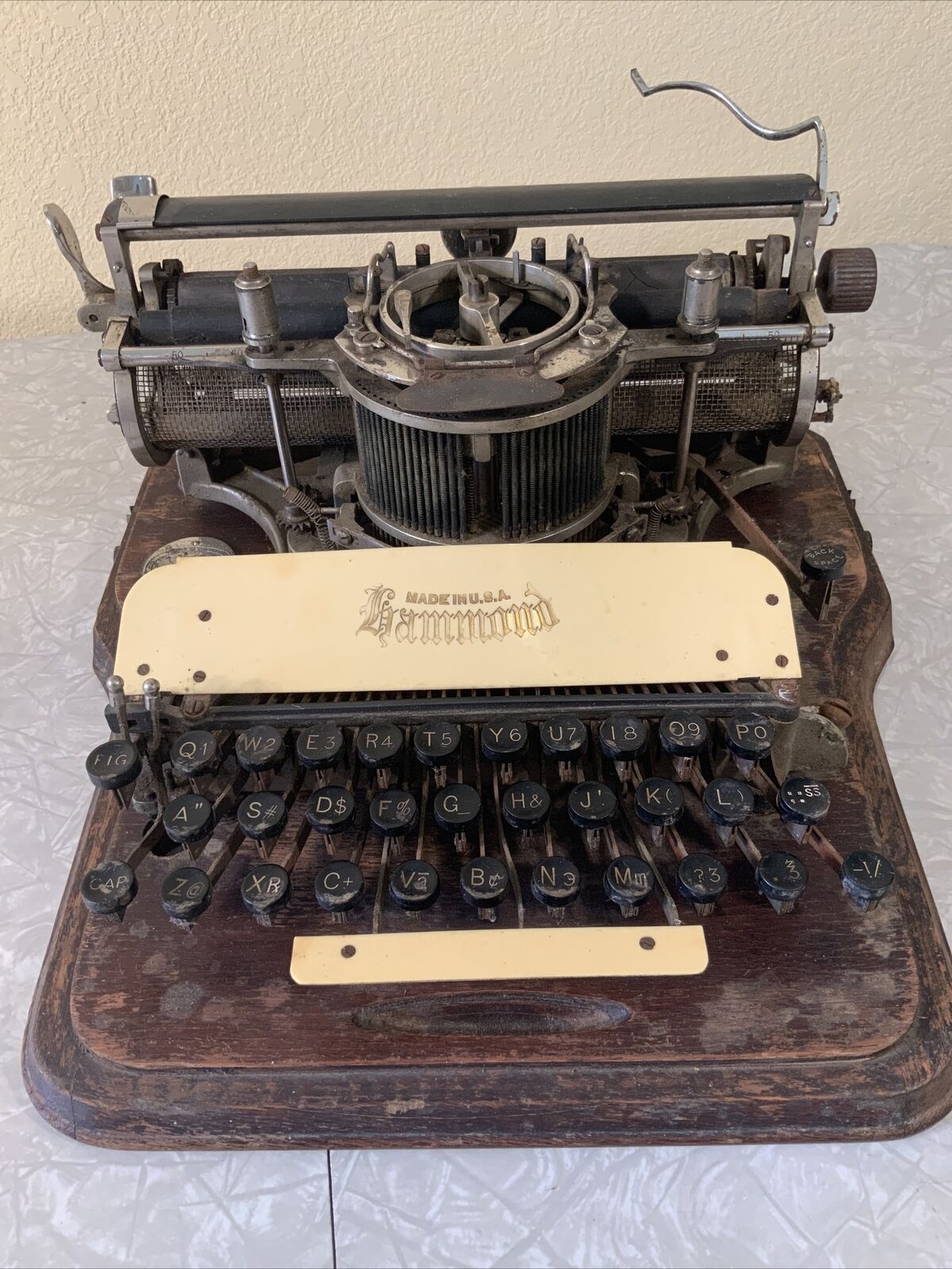 Vintage Antique Hammond Triple Shift Portable Typewriter