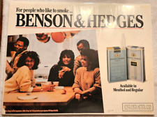Vintage Philip Morris Benson & Hedges Cigarette Advertisement Poster 1988 21x16 picture