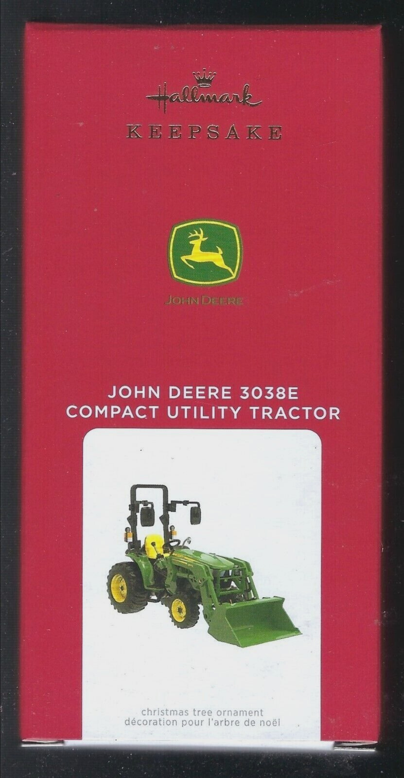 Hallmark 2021 John Deere 3038E Compact Utility Tractor Keepsake Ornament