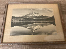 Antique 1901 Framed Benjamin Gifford Print/Postcard Mt. Hood From Lost Lake picture