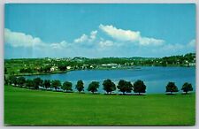 Postcard Lunenburg Harbour from Golf Course, Nova Scotia P185 picture
