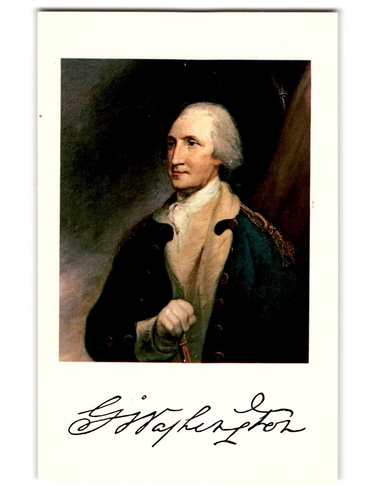 GEORGE WASHINGTON (1732-1799) painted by Robert Edge Pine Chrome Postcard