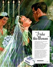 Edwin Georgi Woodbury Soap MARINE WEDDING I Take This Woman 1945 Magazine Ad picture