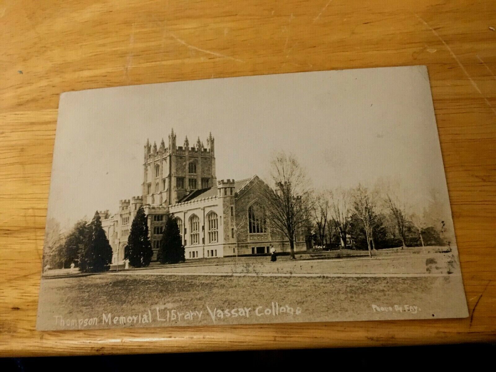 Vassar College Thompson Memorial Library New York Real Photo Postcard RPPC 1909