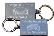 Your Car on Your Keyring - Engraved Outline Front and Back and Registration No. picture