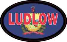 4in x 2.5in Oval Vermont Flag Ludlow Sticker Car Truck Vehicle Bumper Decal picture