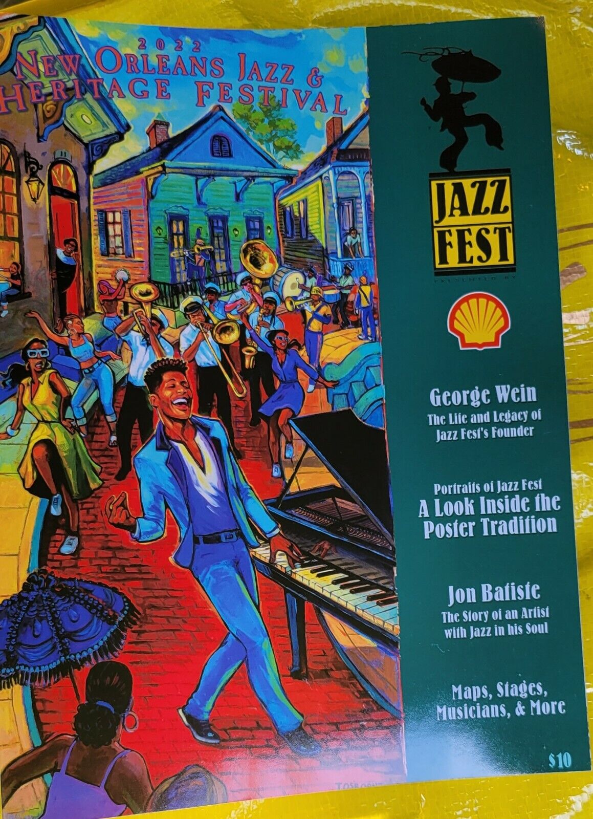 2022 New Orleans Jazz Fest offical Program Jon Batiste Terrance Osborne artist