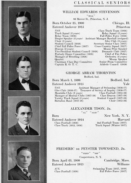 1918 Phillips Andover Academy Yearbook~Photos~The Great War~Humphrey Bogart~++++