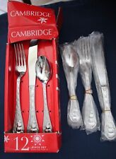 SNOWMAN FROST Cambridge 12 Pieces - 4 Settings Unused 18/0 Stainless Flatware   picture