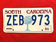 South Carolina License Plate ZEB 973 / Crafts / Collect / Specialty / Expired picture