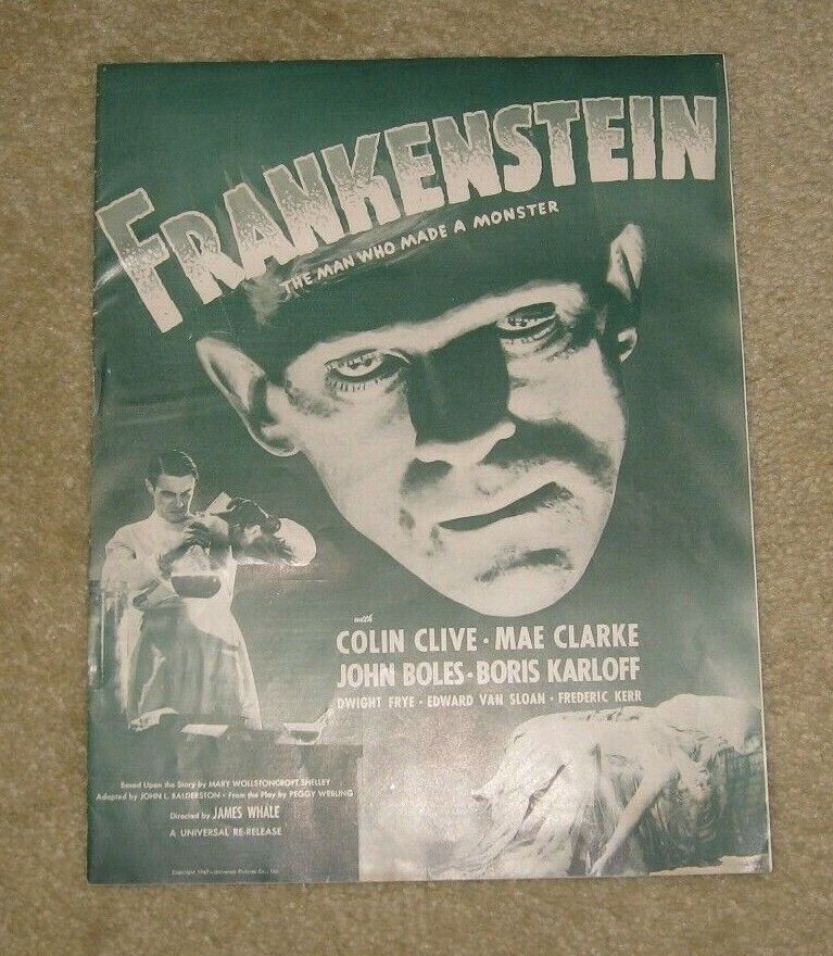 Original 1954 Re-Release - FRANKENSTEIN - Pressbook - Universal Studios