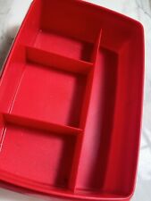 VINTAGE Tuppercraft/Tupperware Stow-N-Go Camping Food Storage Lid 767-14 Red  picture